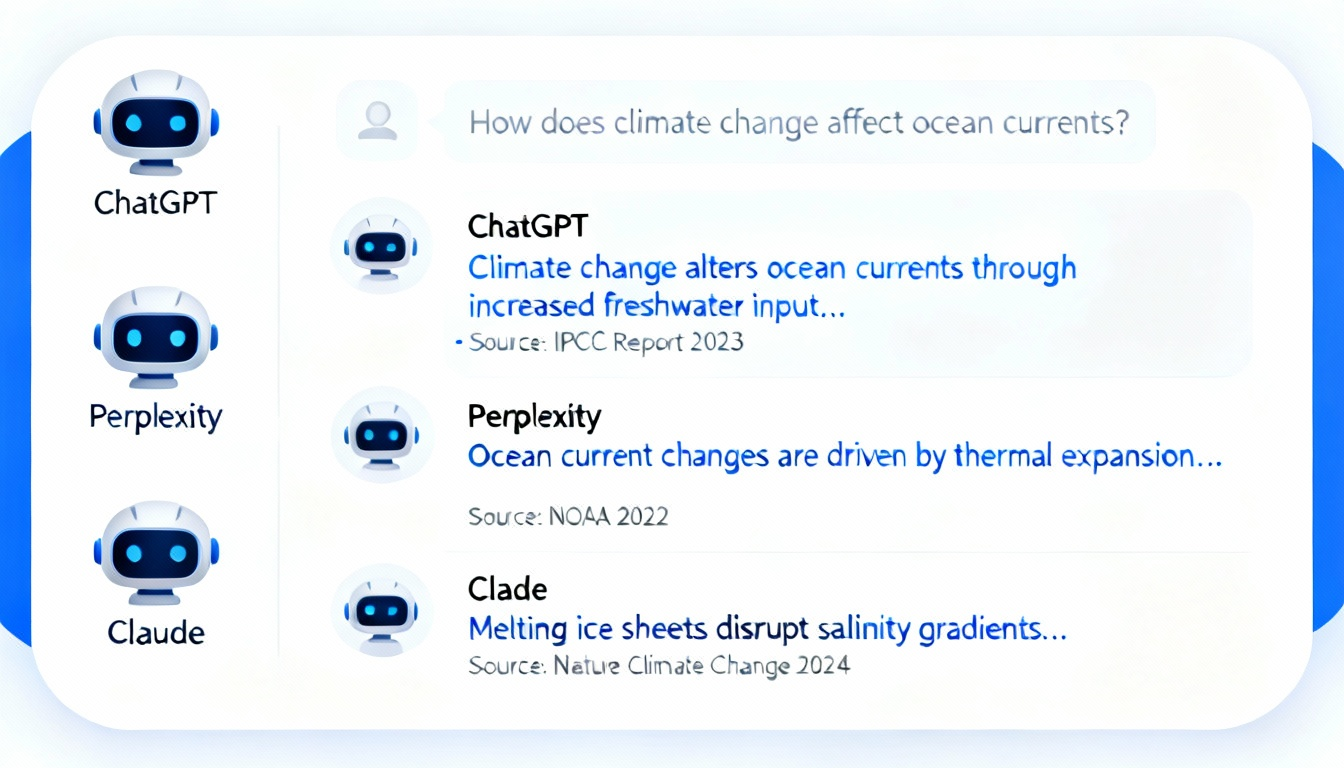 AI chatbots answering questions with source citations