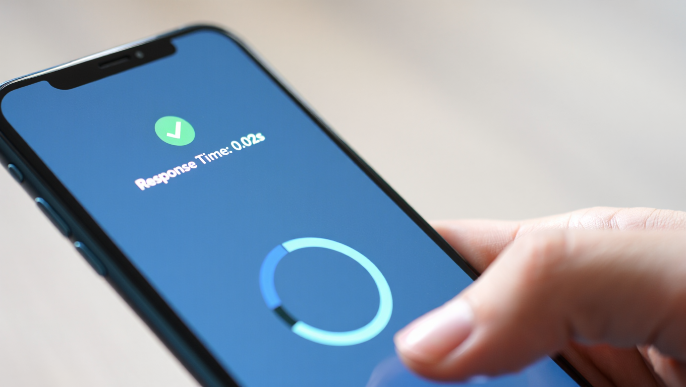 Mobile user interaction with fast response time feedback