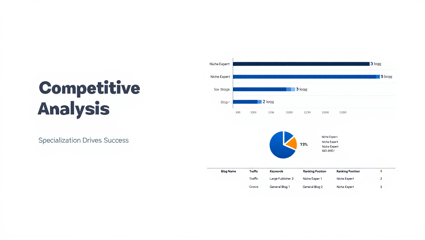Small niche blog outranking larger competitors through specialization