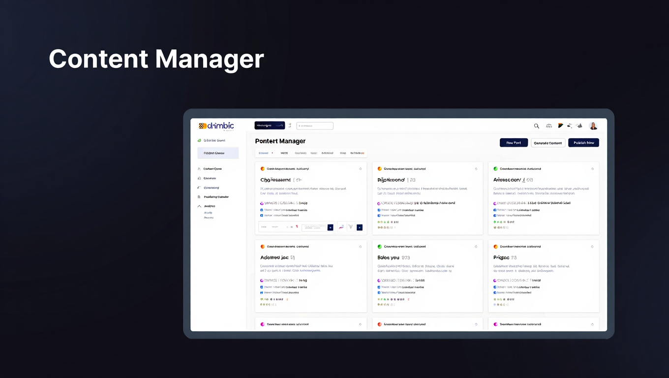 Content scheduling dashboard with AI-assisted publishing queue